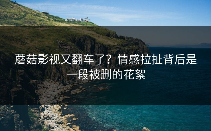 蘑菇影视又翻车了？情感拉扯背后是一段被删的花絮